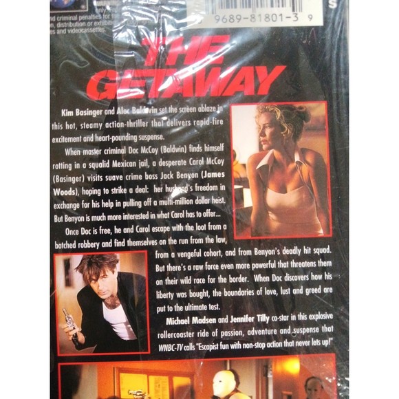 The Getaway VHS - Picture 3 of 3